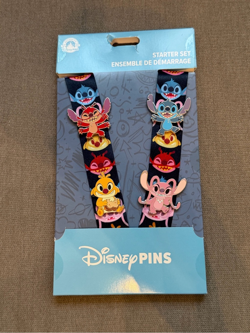 Disney Pin STITCH EXPERIMENTS Starter Lanyard Set Includes 4 Pins NEW